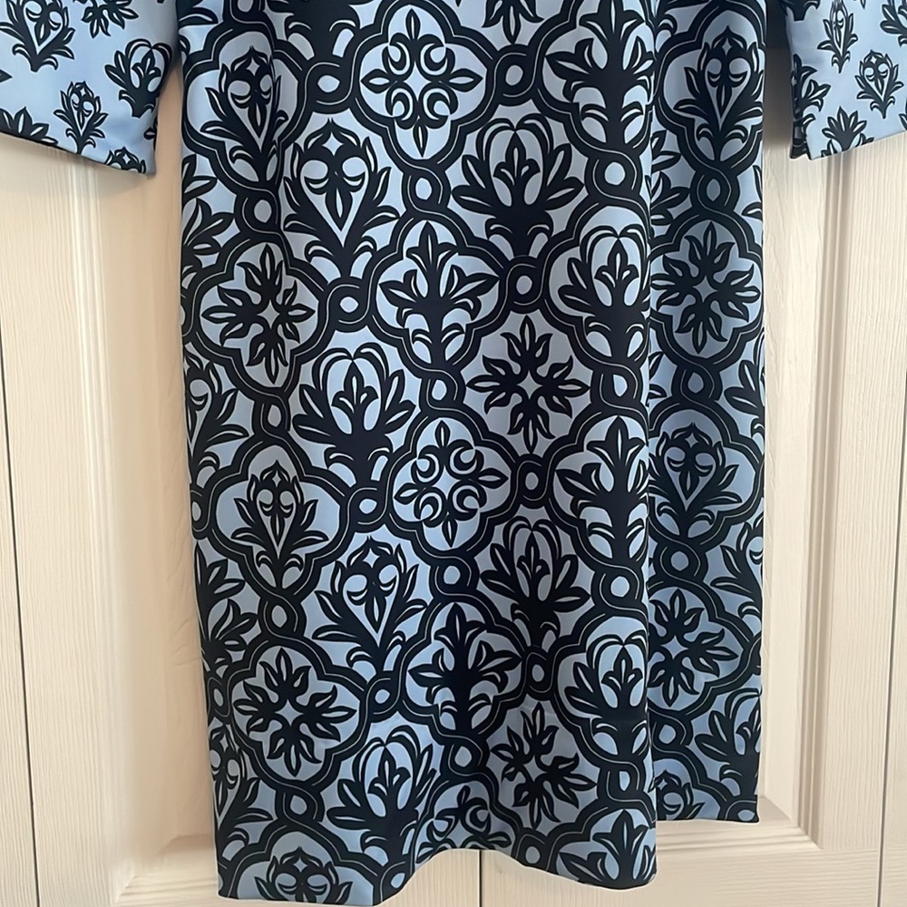 Gretchen Scott Designs Blue and Black Patterned Dress - Picture 9 of 14